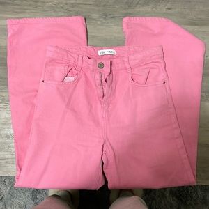 Zara pink wide leg pants